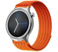 QJONSIU Strap Compatible with Motorola Moto Watch 2026, Soft Breathable Sturdy Nylon Adjustable Replacement Band-orange