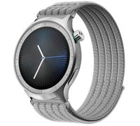 QJONSIU Strap Compatible with Motorola Moto Watch 2026, Soft Breathable Sturdy Nylon Adjustable Replacement Band-gray