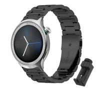 QJONSIU Strap Compatible with Motorola Moto Watch 2026, Stainless Steel Metal Replacement Band, Waterproof Adjustable-Black