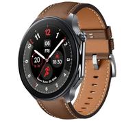 QJONSIU Strap Compatible with OnePlus Watch 2, Breathable Soft Leather Watch Replacement Band, Tang Buckle Design-Brown
