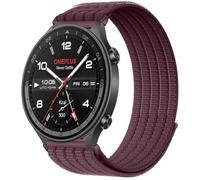 QJONSIU Strap Compatible with OnePlus Watch 2R, Soft Breathable Sturdy Nylon Adjustable Replacement Band-purple