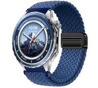 QJONSIU Strap Compatible with OnePlus Watch 3, Soft Breathable Braided Nylon Replacement Band with Strong Magnetic Buckle-blue