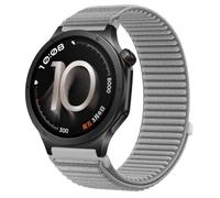 QJONSIU Strap Compatible with OnePlus Watch 4, Flexible Breathable Nylon Sport Replacement Band for All-Day Daily Use-Gray