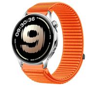 QJONSIU Strap Compatible with OnePlus Watch Lite, Flexible Breathable Nylon Sport Replacement Band for All-Day Daily Use-Orange