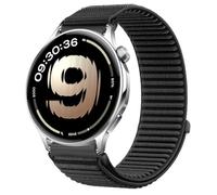 QJONSIU Strap Compatible with OnePlus Watch Lite, Flexible Breathable Nylon Sport Replacement Band for All-Day Daily Use-Black