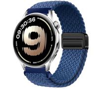 QJONSIU Strap Compatible with OnePlus Watch Lite, Soft Breathable Braided Nylon Replacement Band with Strong Magnetic Buckle-blue