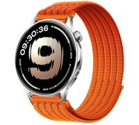 QJONSIU Strap Compatible with OnePlus Watch Lite, Soft Breathable Sturdy Nylon Adjustable Replacement Band-orange