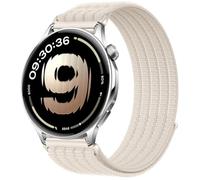 QJONSIU Strap Compatible with OnePlus Watch Lite, Soft Breathable Sturdy Nylon Adjustable Replacement Band-white