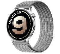QJONSIU Strap Compatible with OnePlus Watch Lite, Soft Breathable Sturdy Nylon Adjustable Replacement Band-gray