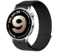 QJONSIU Strap Compatible with OnePlus Watch Lite, Soft Breathable Sturdy Nylon Adjustable Replacement Band-black