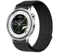 QJONSIU Strap Compatible with OPPO Watch S, Soft Breathable Sturdy Nylon Adjustable Replacement Band-black