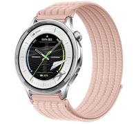 QJONSIU Strap Compatible with OPPO Watch S, Soft Breathable Sturdy Nylon Adjustable Replacement Band-pink