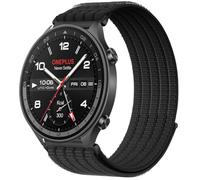 QJONSIU Strap Compatible with OPPO Watch Sport, Soft Breathable Sturdy Nylon Adjustable Replacement Band-black