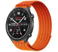 QJONSIU Strap Compatible with OPPO Watch Sport, Soft Breathable Sturdy Nylon Adjustable Replacement Band-orange