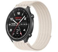 QJONSIU Strap Compatible with OPPO Watch Sport, Soft Breathable Sturdy Nylon Adjustable Replacement Band-white