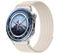 QJONSIU Strap Compatible with OPPO Watch X2, Soft Breathable Sturdy Nylon Adjustable Replacement Band-white