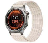 QJONSIU Strap Compatible with OPPO Watch X3, Soft Breathable Sturdy Nylon Adjustable Replacement Band-white