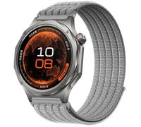 QJONSIU Strap Compatible with OPPO Watch X3, Soft Breathable Sturdy Nylon Adjustable Replacement Band-gray