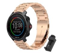 QJONSIU Strap Compatible with Polar GRIT X, Stainless Steel Metal Replacement Band, Waterproof Adjustable-RG
