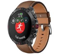 QJONSIU Strap Compatible with Polar Grit X2 Pro, Breathable Soft Leather Watch Replacement Band, Tang Buckle Design-Brown