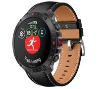 QJONSIU Strap Compatible with Polar Grit X2 Pro, Breathable Soft Leather Watch Replacement Band, Tang Buckle Design-Black