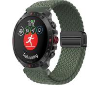 QJONSIU Strap Compatible with Polar Grit X2 Pro, Soft Breathable Braided Nylon Replacement Band with Strong Magnetic Buckle-green