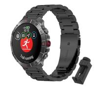 QJONSIU Strap Compatible with Polar Grit X2 Pro Titan, Stainless Steel Metal Replacement Band, Waterproof Adjustable-Black