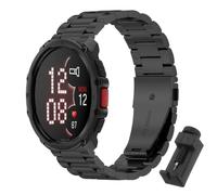 QJONSIU Strap Compatible with Polar Street X, Stainless Steel Metal Replacement Band, Waterproof Adjustable-Black