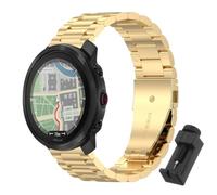 QJONSIU Strap Compatible with Polar Vantage M3, Stainless Steel Metal Replacement Band, Waterproof Adjustable-Gold