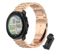 QJONSIU Strap Compatible with Polar Vantage M3, Stainless Steel Metal Replacement Band, Waterproof Adjustable-RG