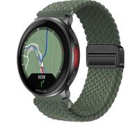 QJONSIU Strap Compatible with Polar Vantage V3, Soft Breathable Braided Nylon Replacement Band with Strong Magnetic Buckle-green