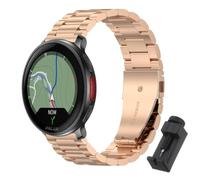 QJONSIU Strap Compatible with Polar Vantage V3, Stainless Steel Metal Replacement Band, Waterproof Adjustable-RG