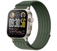QJONSIU Strap Compatible with Realme Watch 5, Soft Breathable Sturdy Nylon Adjustable Replacement Band-green