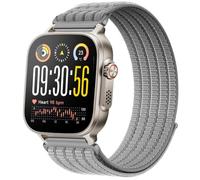 QJONSIU Strap Compatible with Realme Watch 5, Soft Breathable Sturdy Nylon Adjustable Replacement Band-gray
