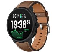 QJONSIU Strap Compatible with Suunto Race 2, Breathable Soft Leather Watch Replacement Band, Tang Buckle Design-Brown