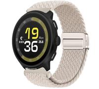 QJONSIU Strap Compatible with Suunto Run, Soft Breathable Braided Nylon Replacement Band with Strong Magnetic Buckle-white