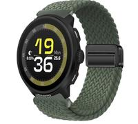 QJONSIU Strap Compatible with Suunto Run, Soft Breathable Braided Nylon Replacement Band with Strong Magnetic Buckle-green