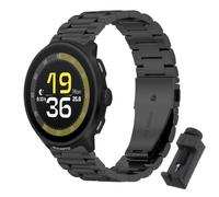QJONSIU Strap Compatible with Suunto Run, Stainless Steel Metal Replacement Band, Waterproof Adjustable-Black