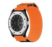 QJONSIU Strap Compatible with Swatch Royal Pop Savonnette, Crown at 3 o' Clock, Not Suitable for 12h Crown, Soft Breathable Sturdy Nylon Adjustable Replacement Band-orange