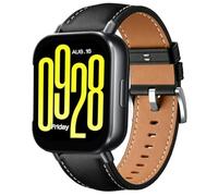 QJONSIU Strap Compatible with Xiaomi Redmi Watch 5 Active, Breathable Soft Leather Watch Replacement Band, Tang Buckle Design-Black