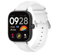 QJONSIU Strap Compatible with Xiaomi Redmi Watch 5, [Breathable] Genuine Leather Watch Strap, Tang Buckle Design, Soft Replacement Bracelet Band for Xiaomi Redmi Watch 5-White