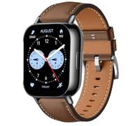 QJONSIU Strap Compatible with Xiaomi Redmi Watch 5 Lite, Breathable Soft Leather Watch Replacement Band, Tang Buckle Design-Brown