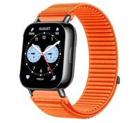 QJONSIU Strap Compatible with Xiaomi Redmi Watch 5 Lite, Flexible Breathable Nylon Sport Replacement Band for All-Day Daily Use-Orange