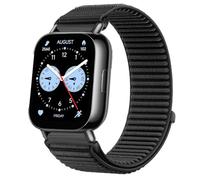 QJONSIU Strap Compatible with Xiaomi Redmi Watch 5 Lite, Flexible Breathable Nylon Sport Replacement Band for All-Day Daily Use-Black