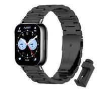 QJONSIU Strap Compatible with Xiaomi Redmi Watch 5 Lite, Stainless Steel Metal Replacement Band, Waterproof Adjustable-Black
