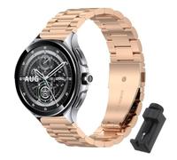QJONSIU Strap Compatible with Xiaomi Watch 2 Pro, Stainless Steel Metal Replacement Band, Waterproof Adjustable-RG