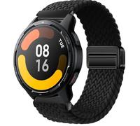 QJONSIU Strap Compatible with Xiaomi Watch S1 Active, Soft Breathable Braided Nylon Replacement Band with Strong Magnetic Buckle