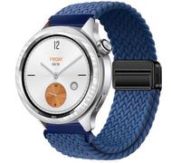 QJONSIU Strap Compatible with Xiaomi Watch S4, Soft Breathable Braided Nylon Replacement Band with Strong Magnetic Buckle-blue