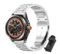QJONSIU Strap Compatible with Xiaomi Watch S4 Sport, Stainless Steel Metal Replacement Band, Waterproof Adjustable-Silver