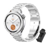QJONSIU Strap Compatible with Xiaomi Watch S4, Stainless Steel Metal Replacement Band, Waterproof Adjustable-Silver